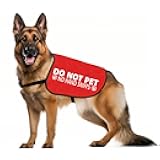 JXGZSO Nervous Anxious Dog Slogan Warning Vest Do Not Pet No Hand Sniffs Dog Jacket Vest (No Hand Sniffs L)