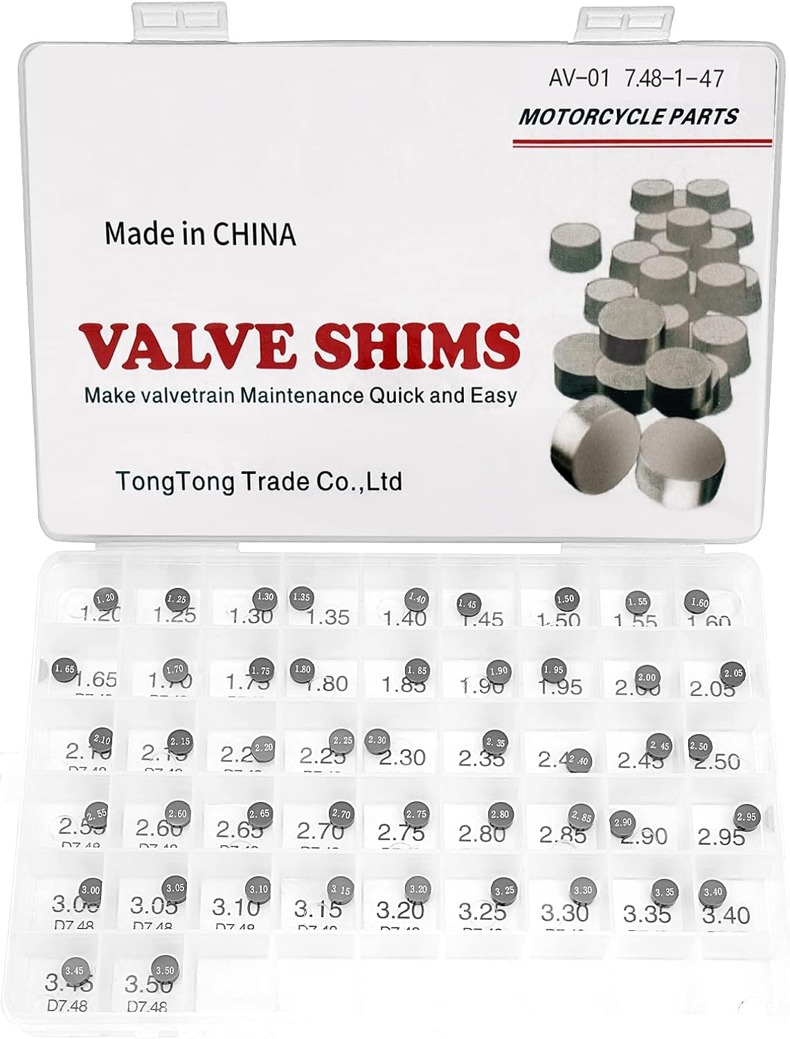 OuYi Adjustable Valve Shim Kit 7.48mm O.D. 1.20mm3.50mm