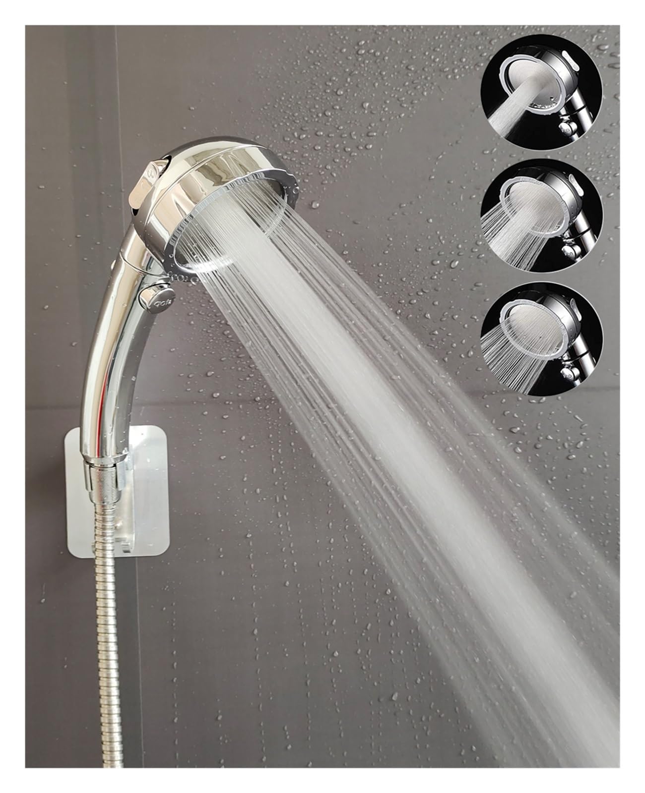 Pommeau De Douche, 3 Modes De Pluie Haute Pression, Universel