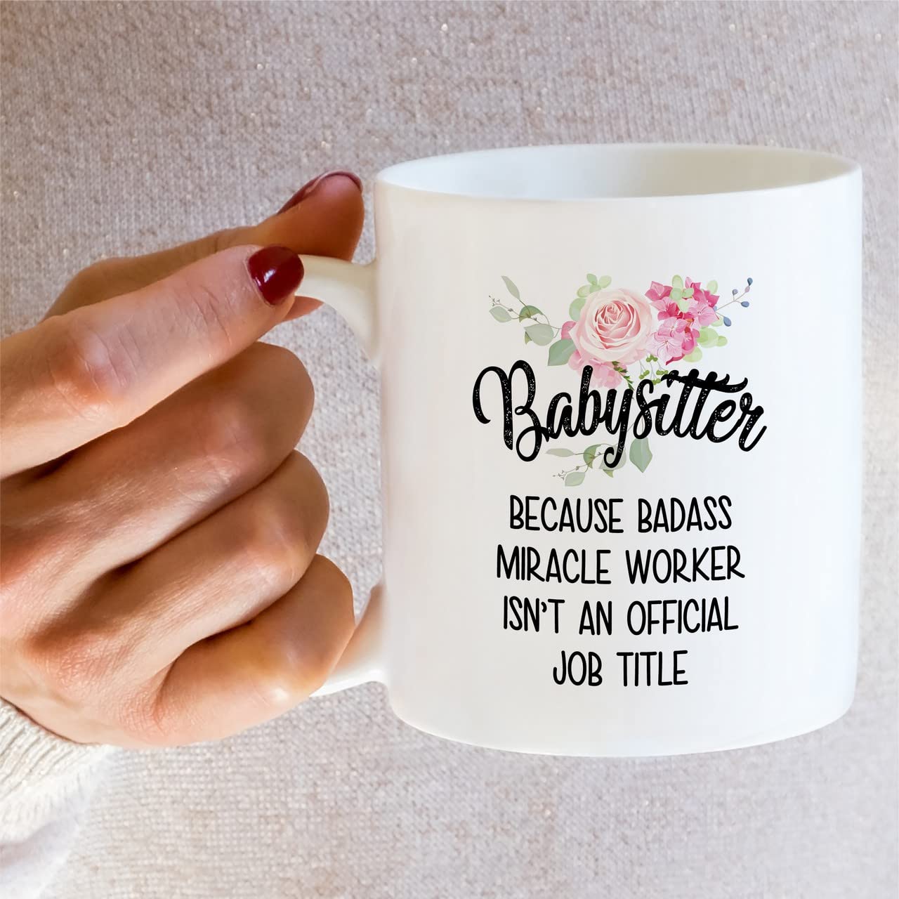 Retreez Funny Mug - Babysitter Miracle Worker 11 Oz Ceramic Coffee Mugs - Funny, Sarcasm, Sarcastic, Motivational Inspirational Appreciation Thank You birthday gifts for friend coworker sister her