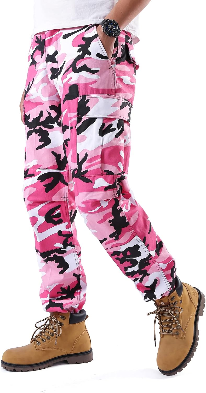 BACKBONE Men's Camouflage Cargo Pants Army Style Casual BDU Work Pants