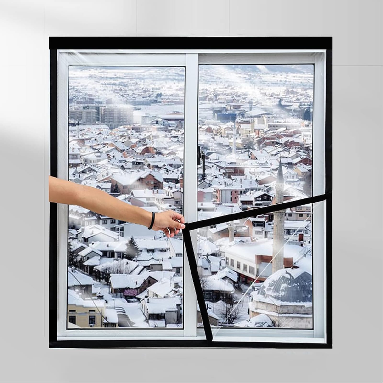 thumbnail: Kocusu Vensterisolatiefolie - Hoge Transparantie PVC Folie Met Nylonband, Tegen Kou