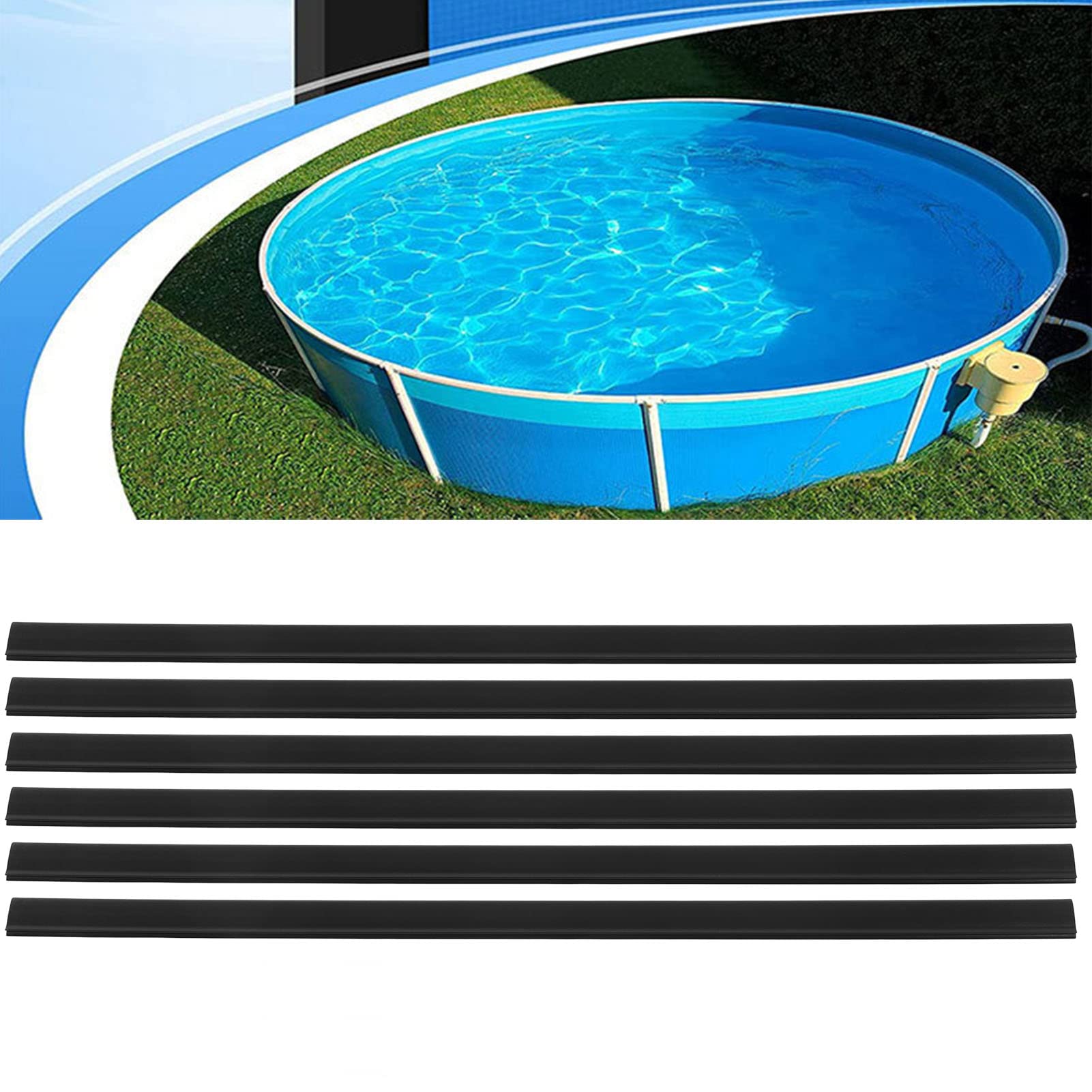 Tiras para Hacer Frente a la Piscina, Clips para el Revestimiento de la Piscina para el Reemplazo del Revestimiento de la Piscina Superpuesto - Material de PE de Primera Calidad (A)