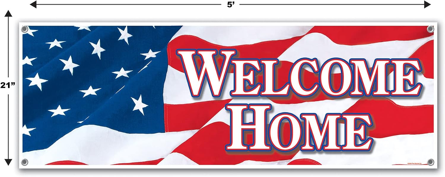 Welcome Home Sign Banner Party Accessory (1 count) (1/Pkg)