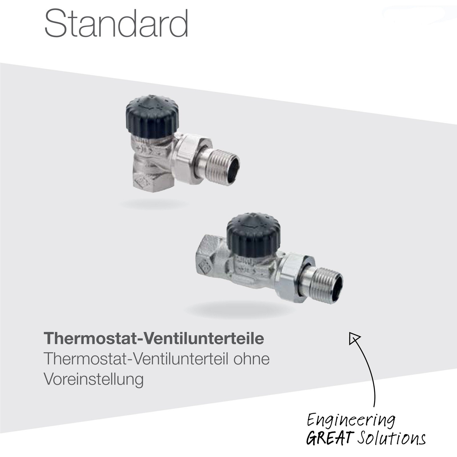Heimeier HEIMTHEVN12 Thermostat-Ventilunterteil, 2201 Eck-Form, 1/2 Zoll