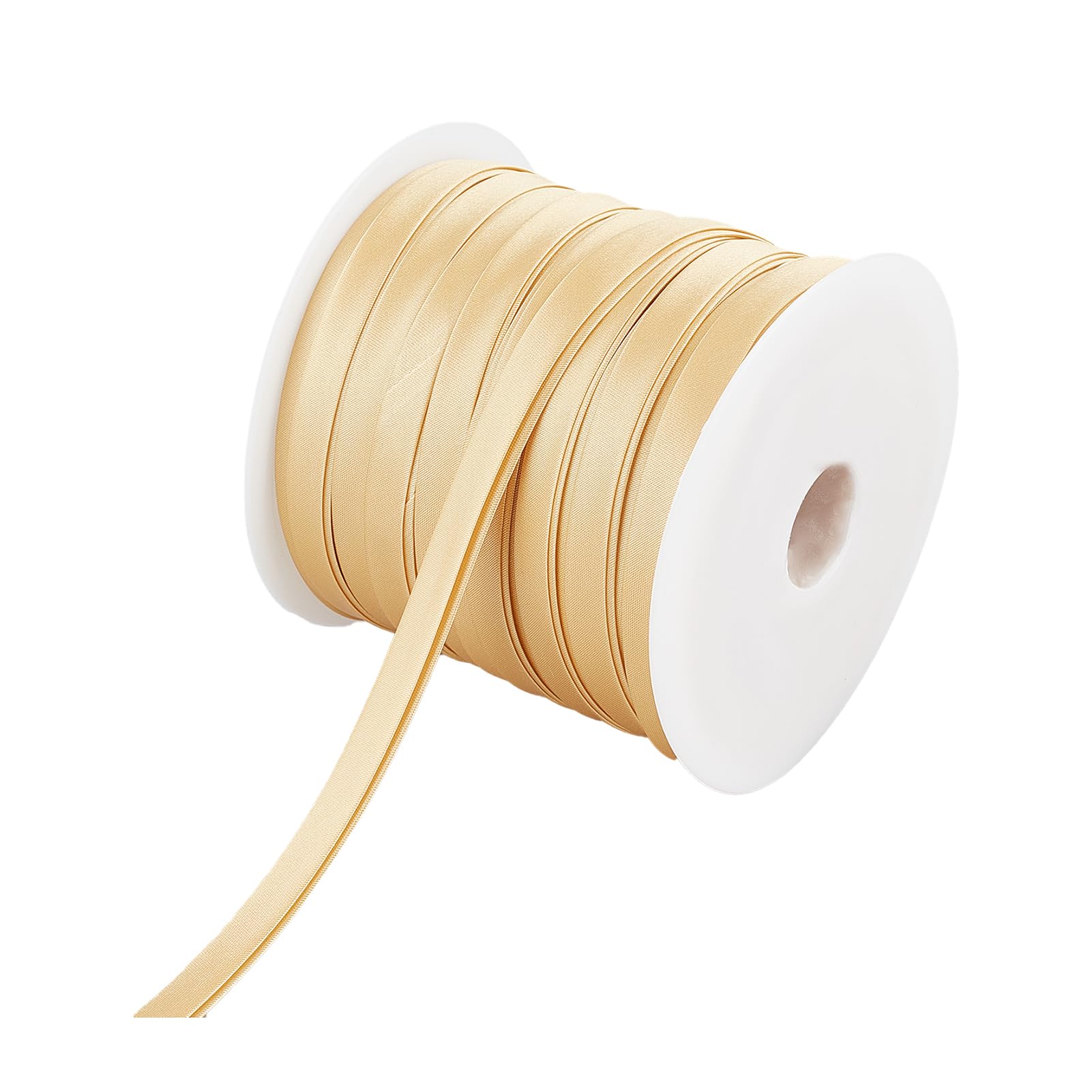 Ruban de biais à double pli satiné kaki de 2/5 pouce pour reliure et couture DIY