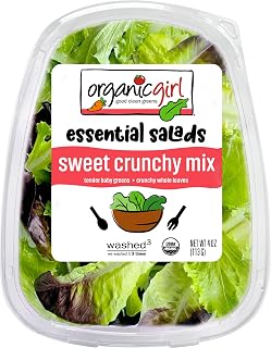 Organicgirl Sweet Crunchy Mix: USDA Organic Baby Greens & Crunchy Butter Gem Leaves Salad Blend, Triple Washed