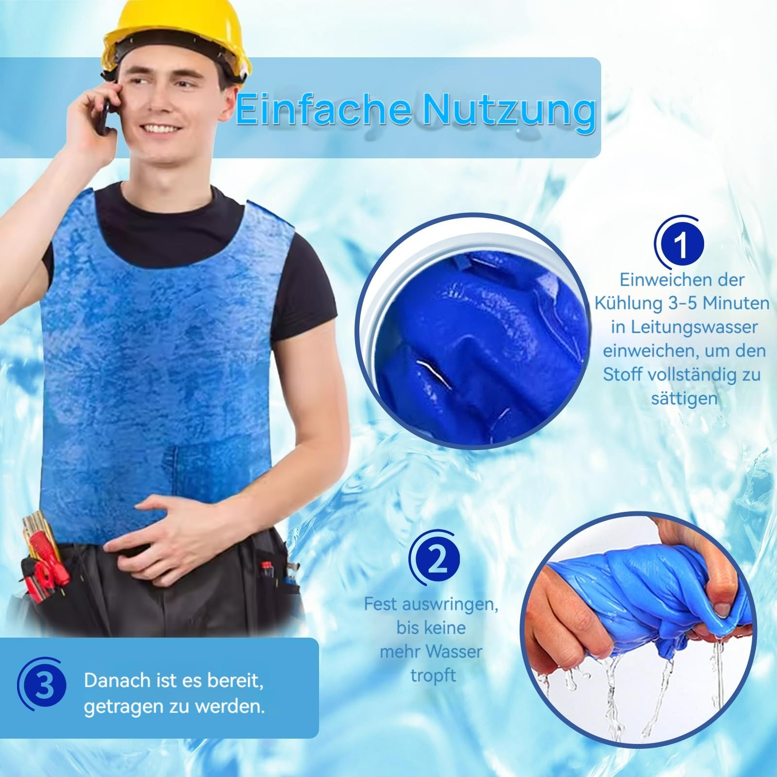 TeamSky Chaleco refrigerante para verano para hombre y mujer, chaleco de hielo transpirable para trabajo al aire libre, deportes y pesca