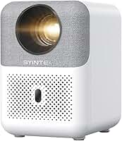 BYINTEK Projetor U4, Suporta 4K 1080P Full HD, Foco Automático, WiFi Inteligente e Projetor BT 5.0, Alto-falante Bluetooth, 400 ANSI Lumens, Adequado Para Home Theater