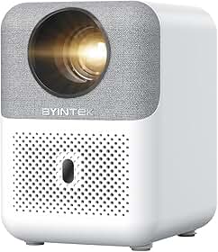 BYINTEK Projetor U4, Suporta 4K 1080P Full HD, Foco Automático, WiFi Inteligente e Projetor BT 5.0, Alto-falante Bluetooth, 400 ANSI Lumens, Adequado Para Home Theater