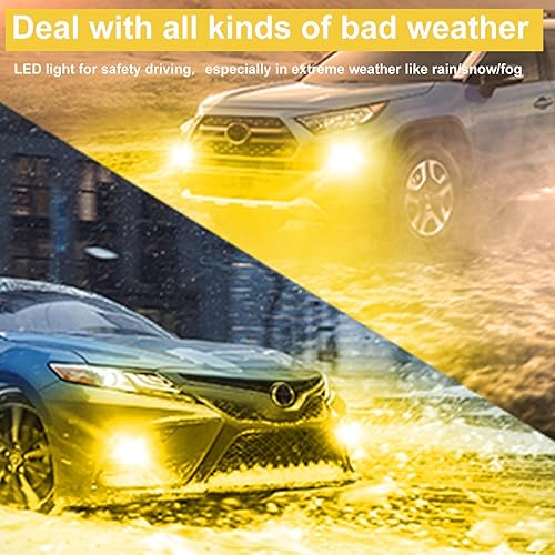 Miniatura 9 de Atokrtact Bombillas LED antiniebla 9006, 120 W, alta potencia, 3000 K, amarillo dorado, H7, bombillas antiniebla, 6500 K, xenón blanco