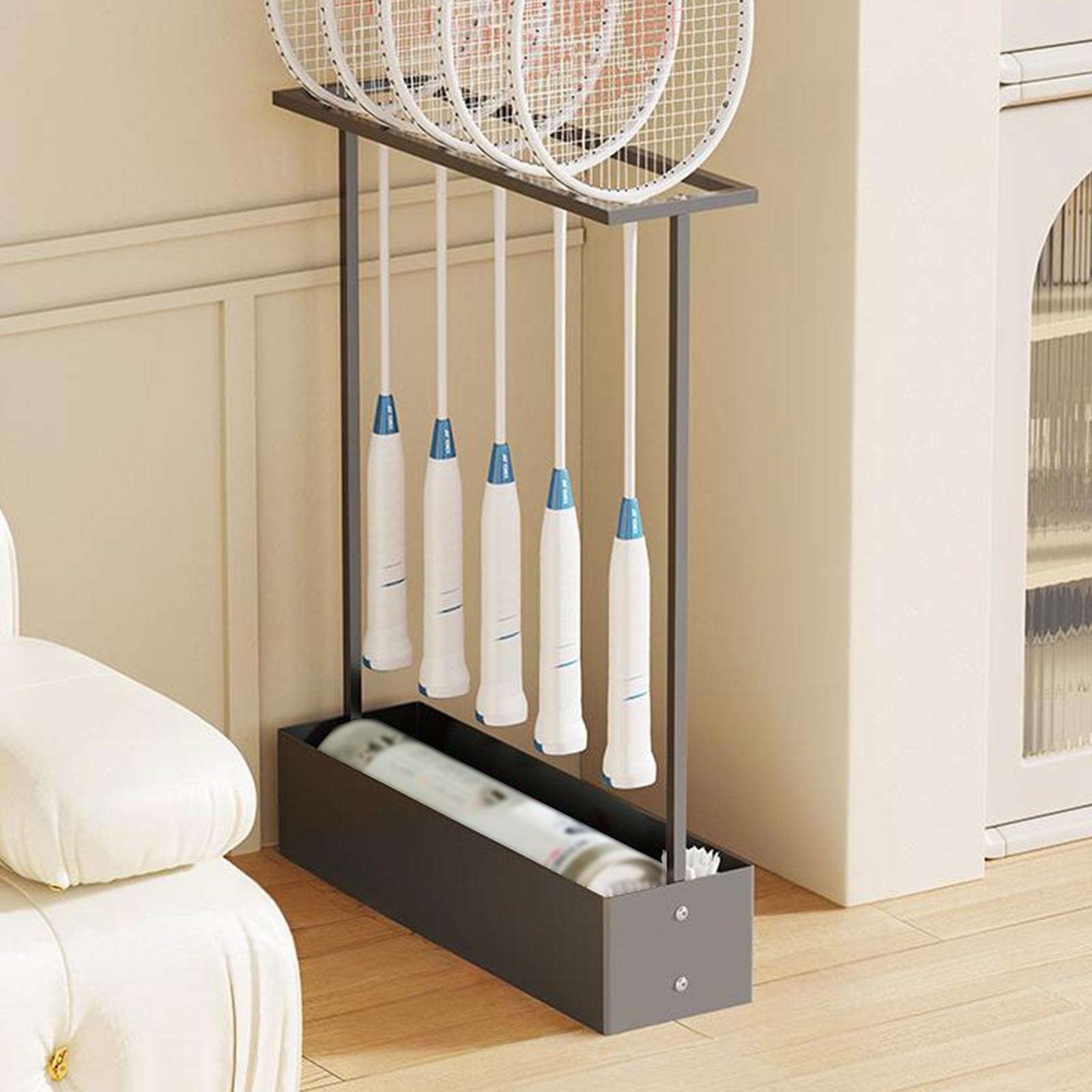 Soporte para paraguas de metal negro con gran capacidad para la entrada de casa