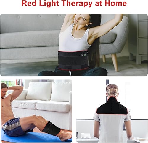 Miniatura 6 de Cinturón de terapia de luz roja, envoltura de terapia de luz infrarroja cercana, terapia de luz roja para rejuvenecimiento de piel corporal, alivio
