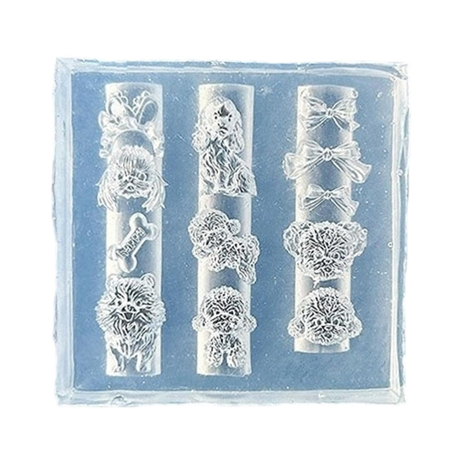 Lerpwige Nails Decors Silicone Mold Stamping Templates Molds Carving Enthusiasts Nail Art Silicone