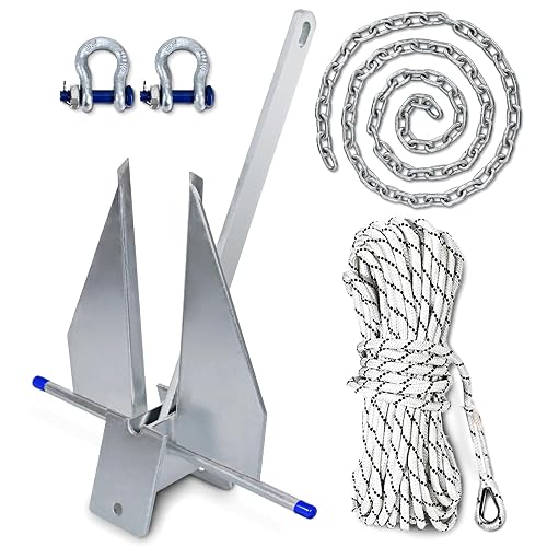 SajoSolid 5/8/10/13/18/25 Boat Anchor Kit Chain Anchors product photo (Anchors & Docking) — ScooterReviewPro review