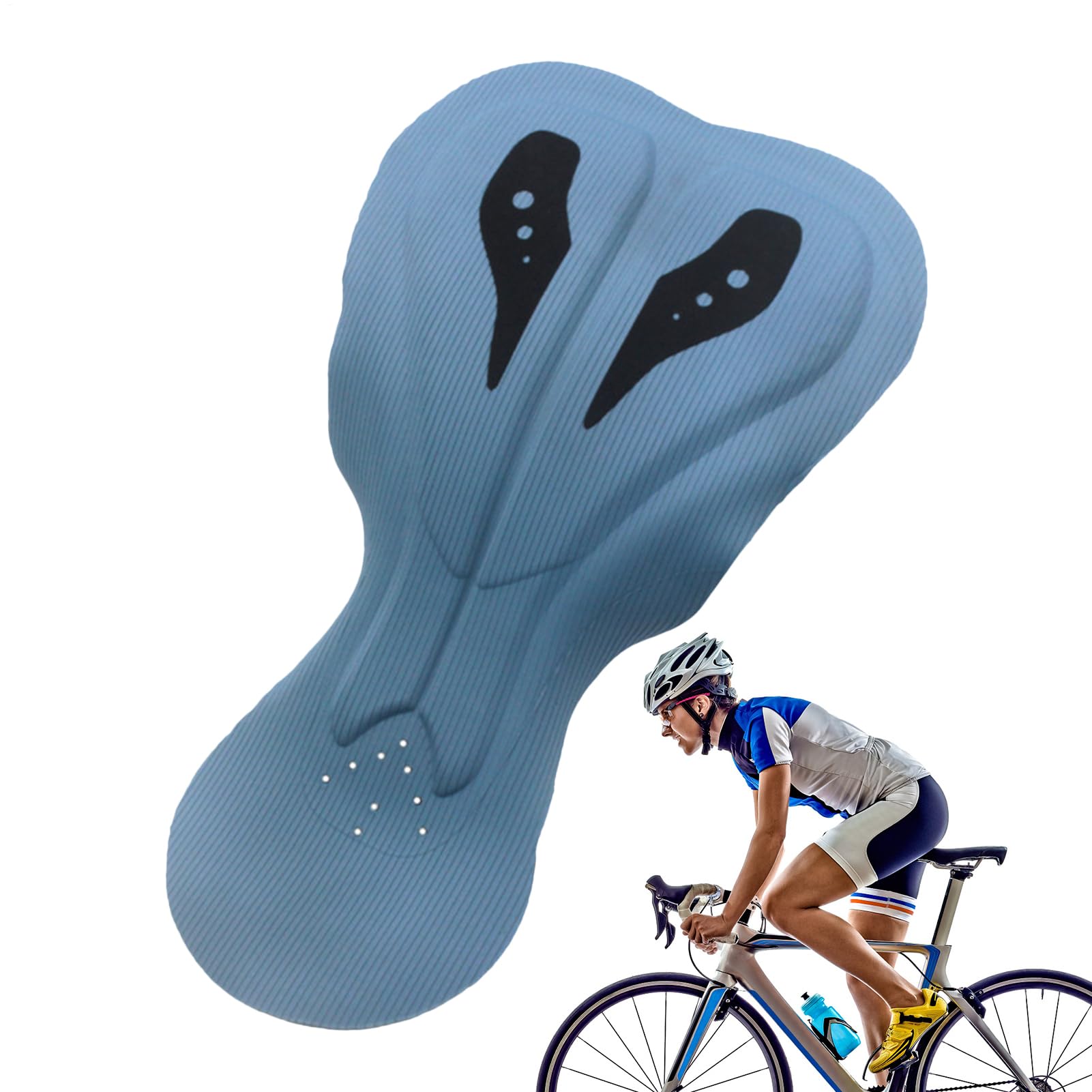 Cuissard De Cyclisme Avec Coussinet En Gel – Coussin D'assise De 14,96 Pouces | Sous-vêtement En Tissu Éponge – Insert Antichoc Hautement Élastique 38 X 21 Cm, Design Respirant, Idéal Pour Les Longues