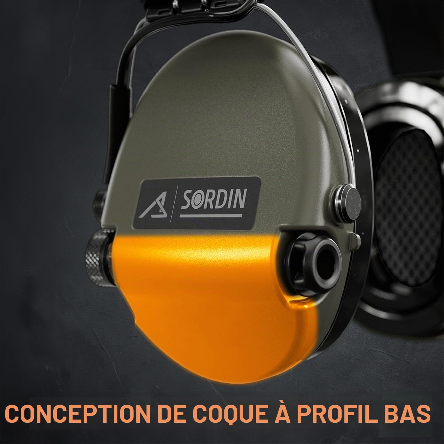 Sordin ACE Schakal Casque Antibruit - Actif & électronique - Casque Antibruit pour la Chasse et le Tir Sportif