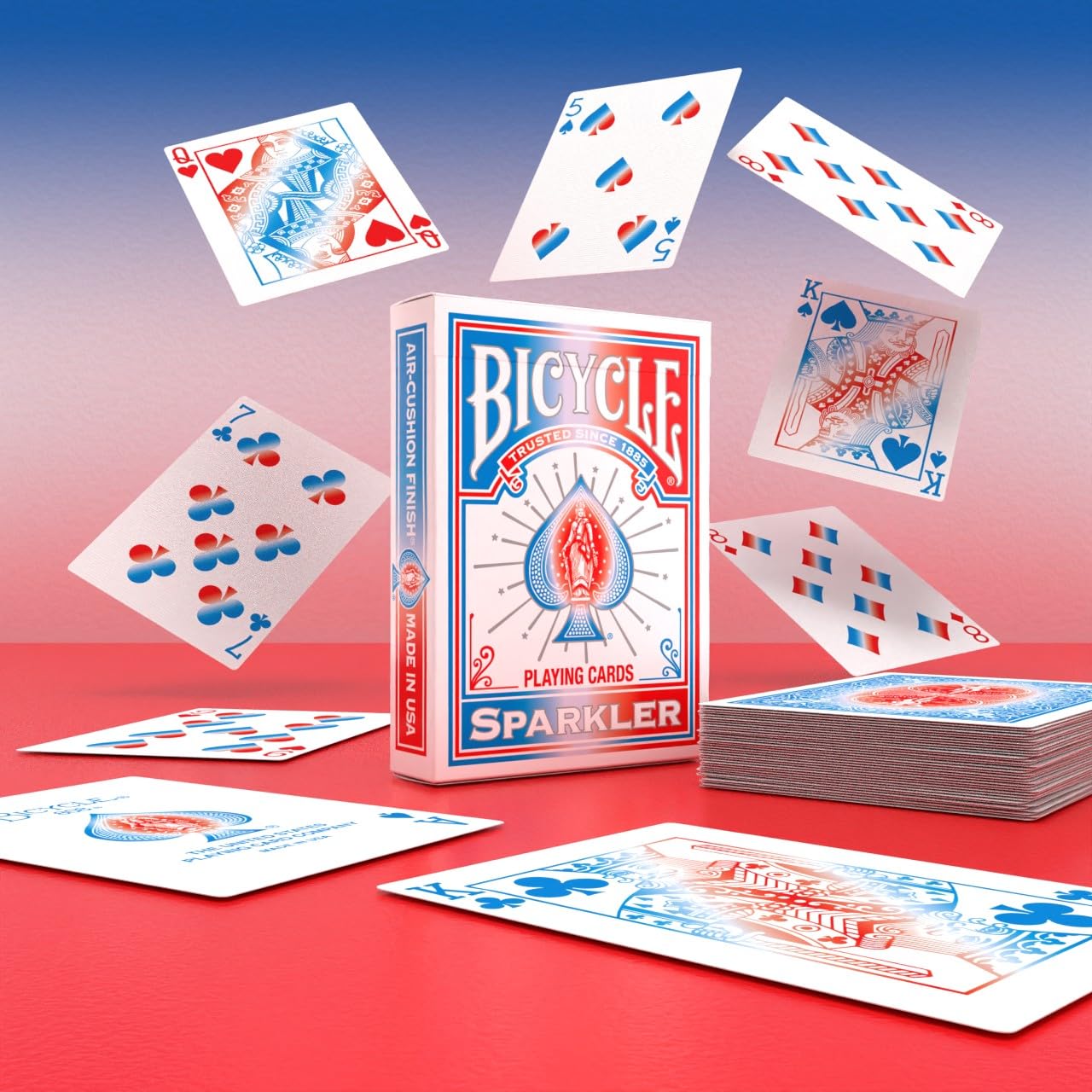 PATRIOTIC PLAYING CARDS 16個セット Bicycle Sparkler Playing Cards – Made in USA - Tribute to American