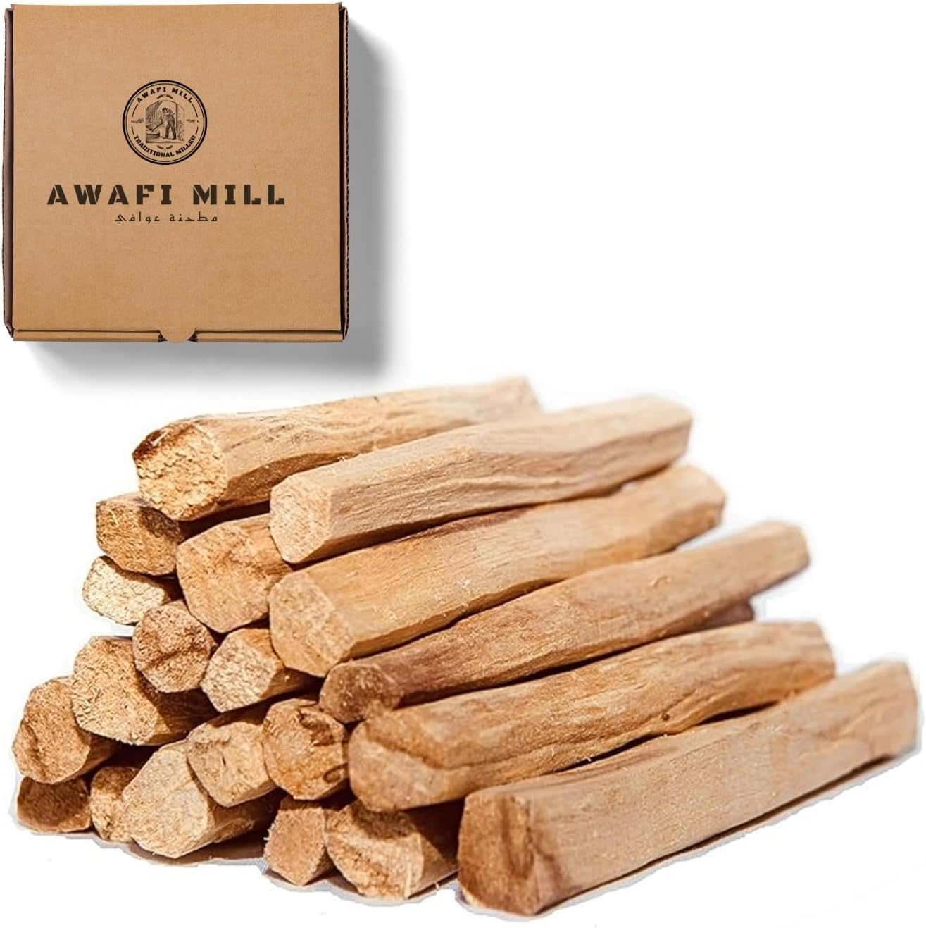 AWAFI MILLPremium Palo Santo Smudging Sticks from Peru - Sustainably Harvested and Quality Handpicked… (PACK OF 3 STICKS)