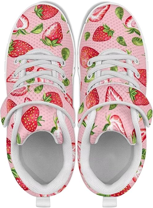 Girls' Athletic Tennis Shoes Cute Slip On Kids Sneakers Running Shoes
