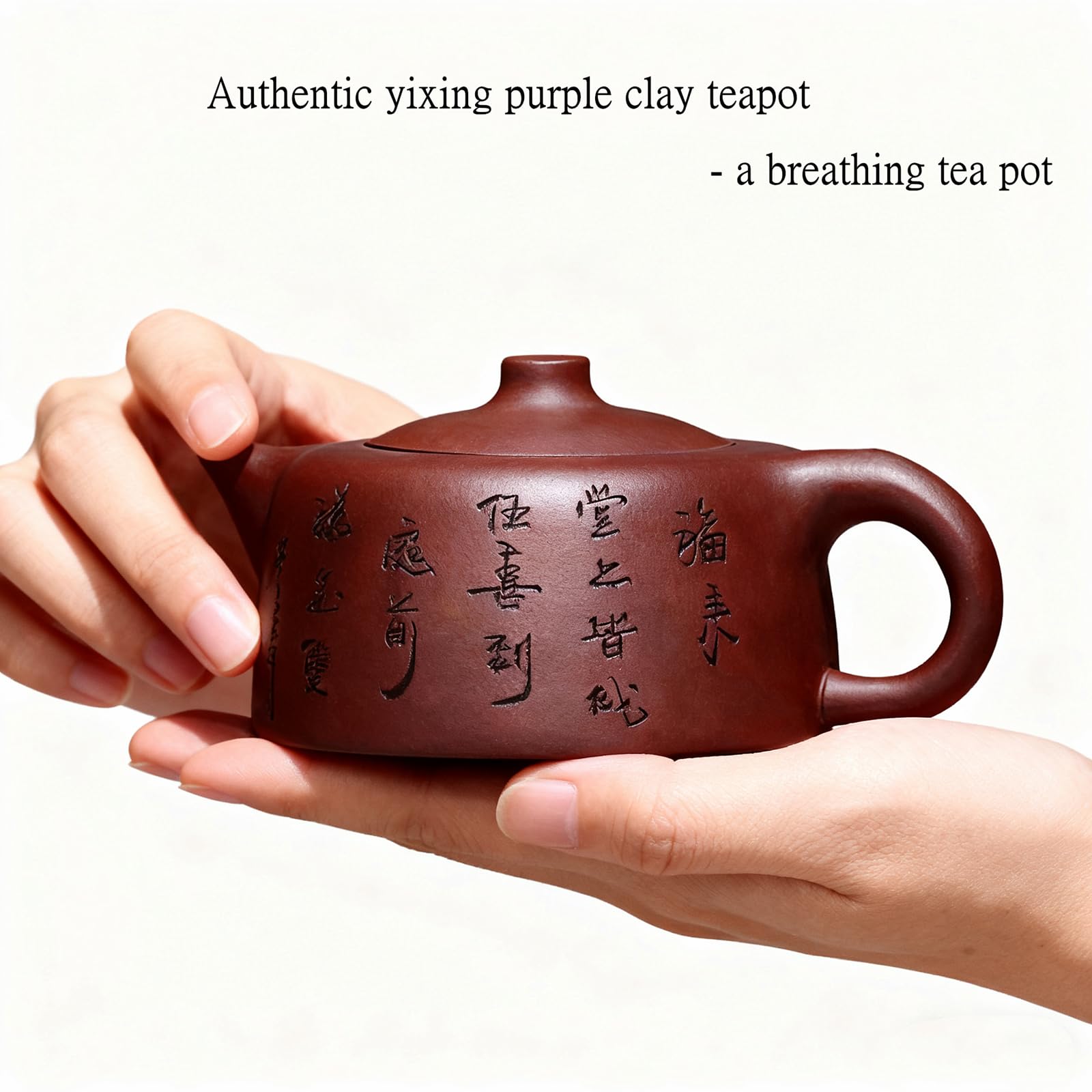 Yixing Zisha-Teekanne, handgefertigt, Kung-Fu-Teekanne, 284 ml