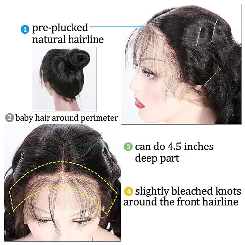 Miniatura 6 de Kun pelo brasileño virgen, pelo humano rizado 360, pelucas frontal con pelo de bebé suave y rizado 360, pelucas enteras 150% alta densidad para