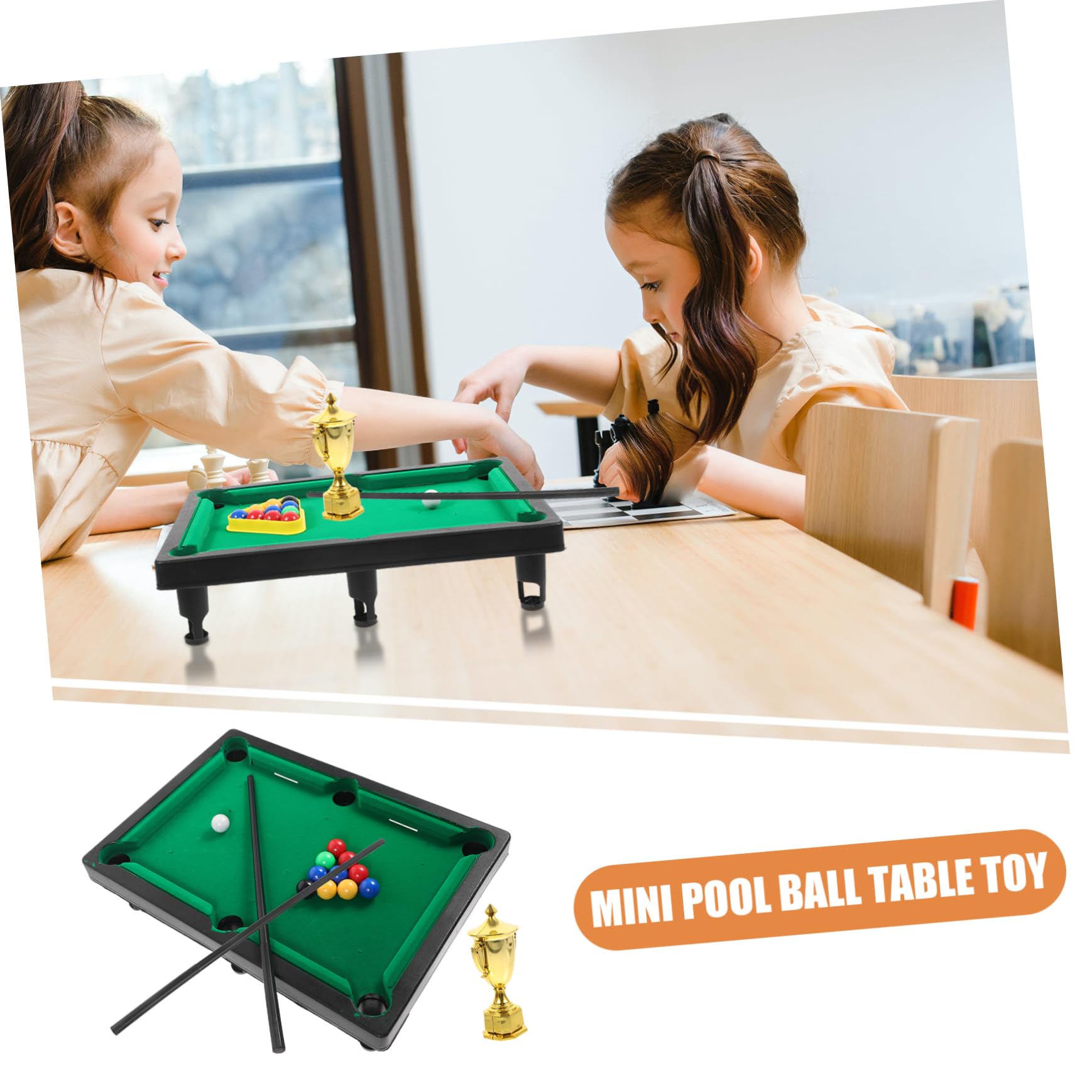 VICASKY Pool Game for Boys and Girls Boys and Girls Billiard Stick Desktop Games Mini Pool Table