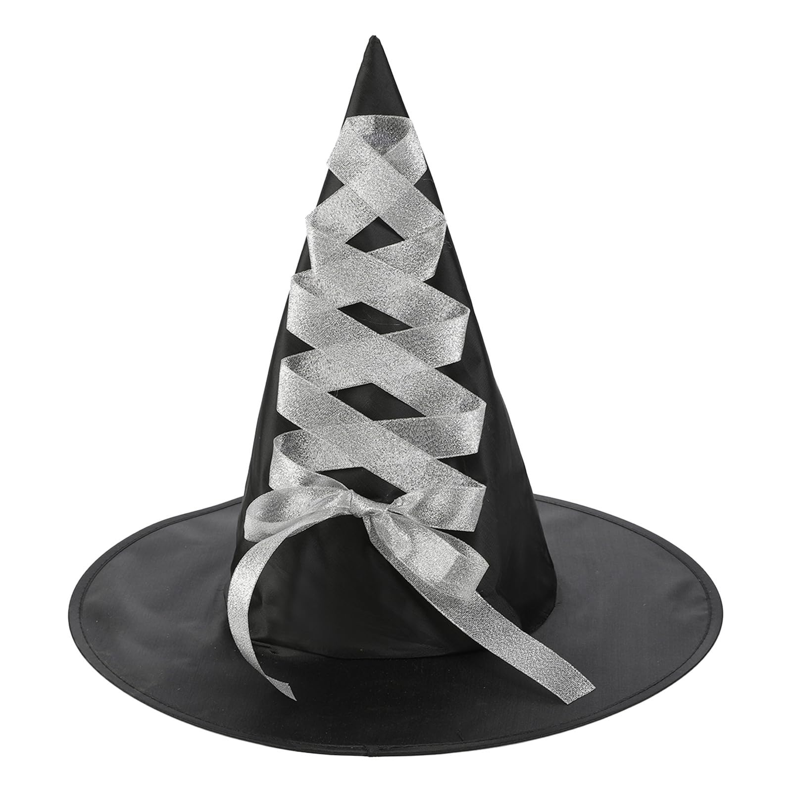 Girls Halloween Decorative Props Halloween Cosplay Headdress Bow Hat Witch Children Hat Baseball Caps (Silver, One Size)