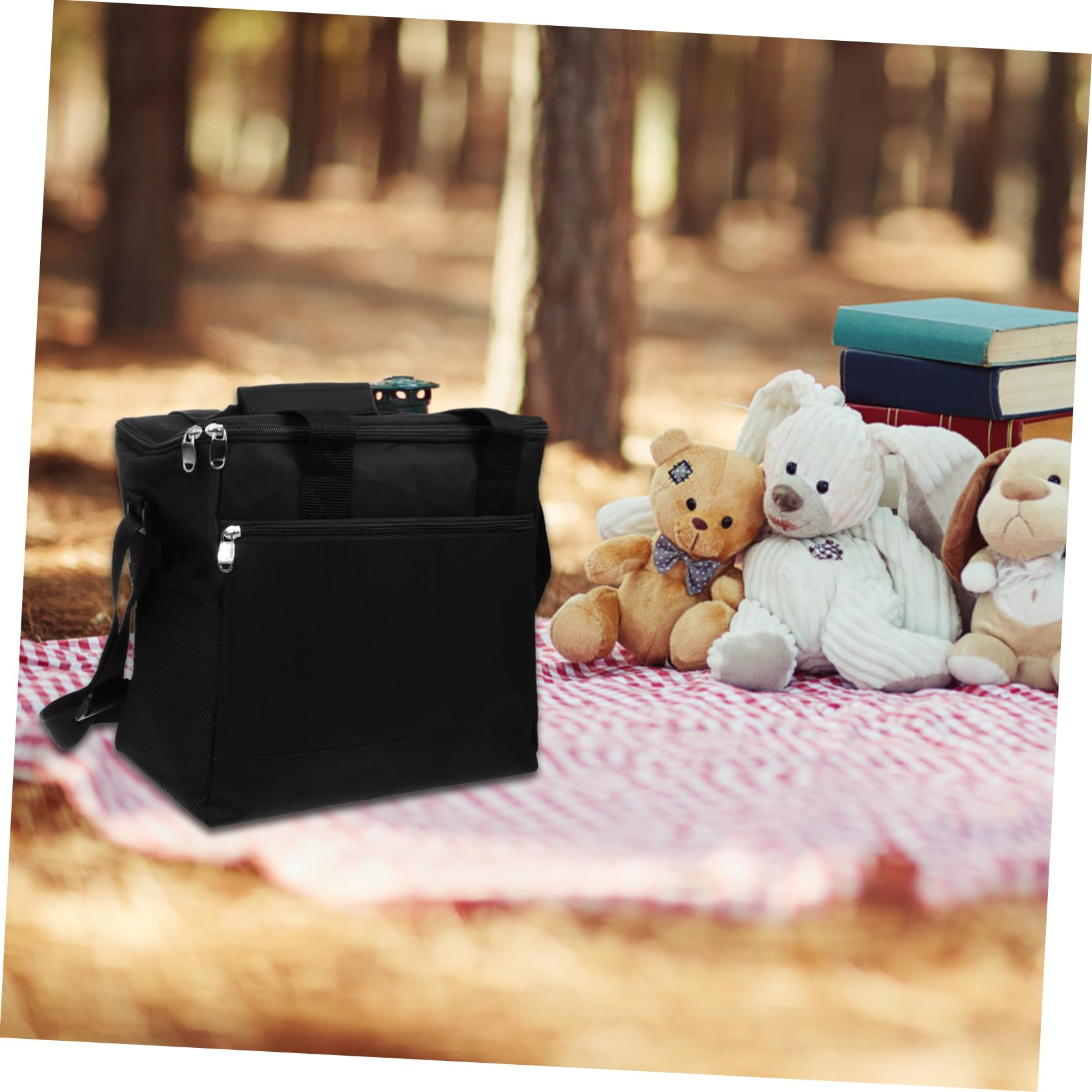 ABOOFAN 1pezzi Borsa Termica Riutilizzabile per Alimenti da Asporto Grande Capacità per Conservazione del Calore Marsupio Borsa per Pranzo Bento Portatile per Conservazione della Freschezz
