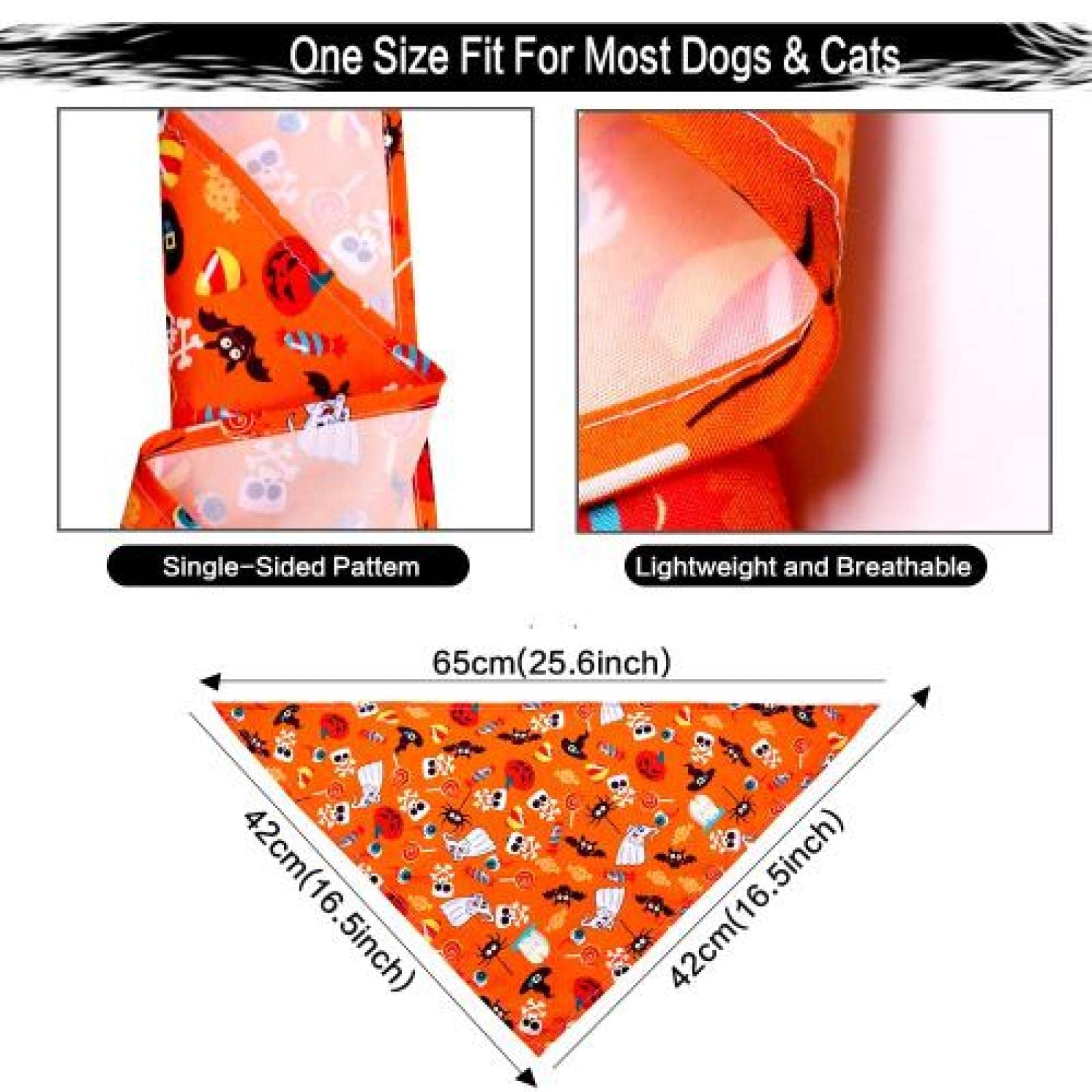 Bandany dla psów bandana dla psa Halloween artykuły dla zwierząt pies kot szczeniak bandany szalik świąteczne akcesoria dla psów bandana 100 szt. 42 x 42 x 65 cm