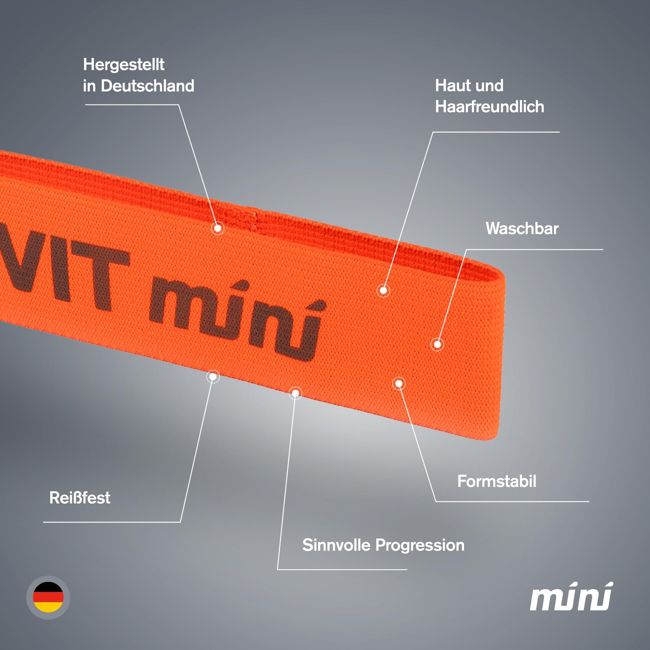 FLEXVIT Mini Band 10er Set– Fitnessbänder für allgemeine Stabilisationsübungen, Dehnung, Aktivierung und Mobilisation, 6 Stärken, für Anfänger und Profis