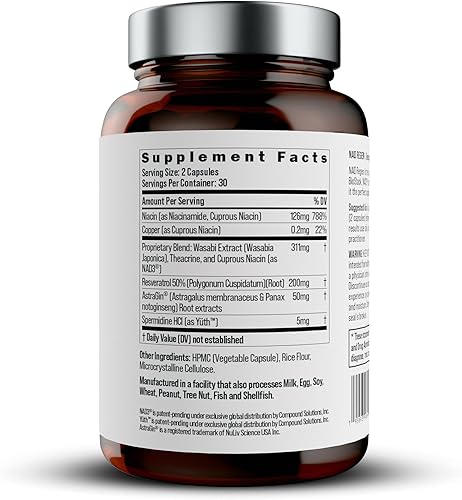 Miniatura 2 de BIOSTACK NAD Regen (suministro de 30 días) - Suplemento avanzado de NAD+ con NAD3, espermidina de yüth, resveratrol, niacinamida  Alternativa NMNH