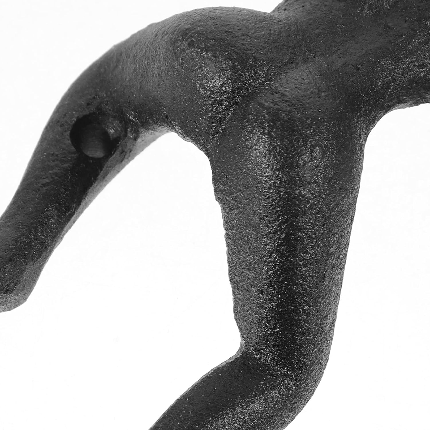 Garneck Cast Iron Wall Hooks for Hanging Coats and Bags, 2pcs Vintage Decorative Metal Key Holders, Heavy Duty Wall Mounted Coat and Hat Hangers for Home Entryway Organization