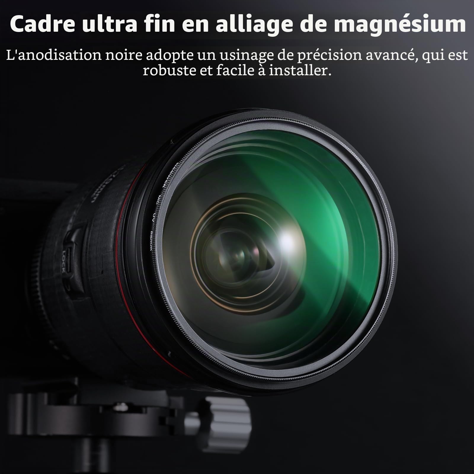 NEEWER 55mm Kit Filtres d'Objectif UV CPL ND Sac Rigide Verre Optique Cadre Alliage Aluminium