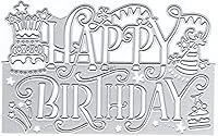 Vista 16 de DzIxY Palabras Feliz Cumpleaños Troqueles de corte de metal para hacer tarjetas de papel de grabación en relieve Troqueles Sets Álbum Scrapbooking