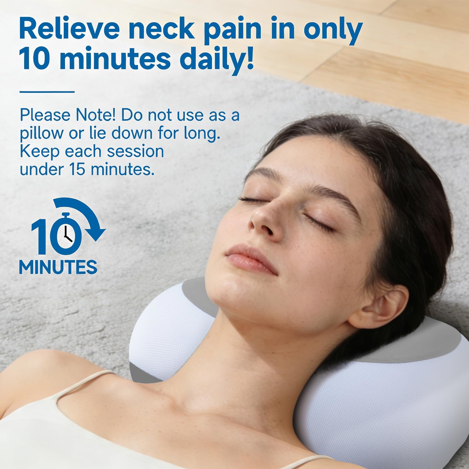 CHxxy Ergonomic Cervical Pillow for Neck Support | 11cm Contour Memory Foam Pillow with Cooling Removable Cover, Designed for Short-Term Relaxation