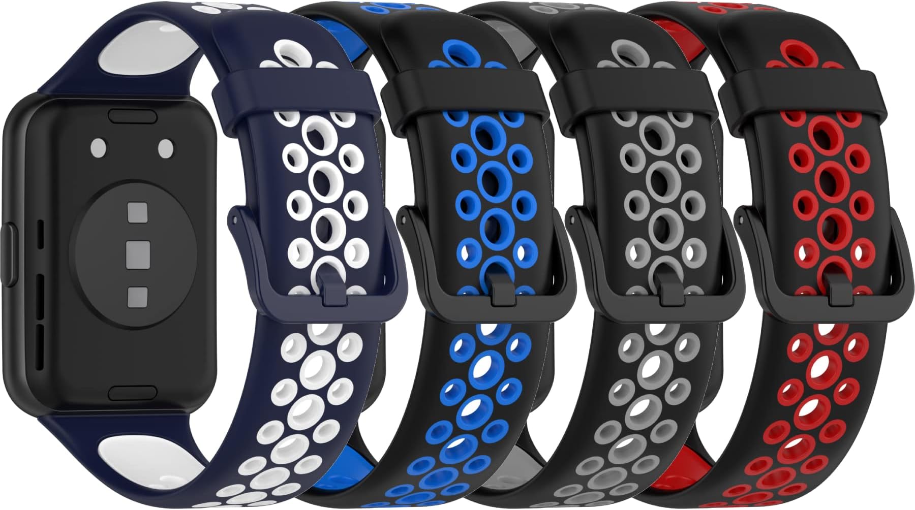 Sport Strap Compatible with Huawei Watch Fit 2 Band Breathable Silicone Sport Bands Adjustable Quick Release Replacement Wrist Band for Huawei Watch Fit 2 Strap