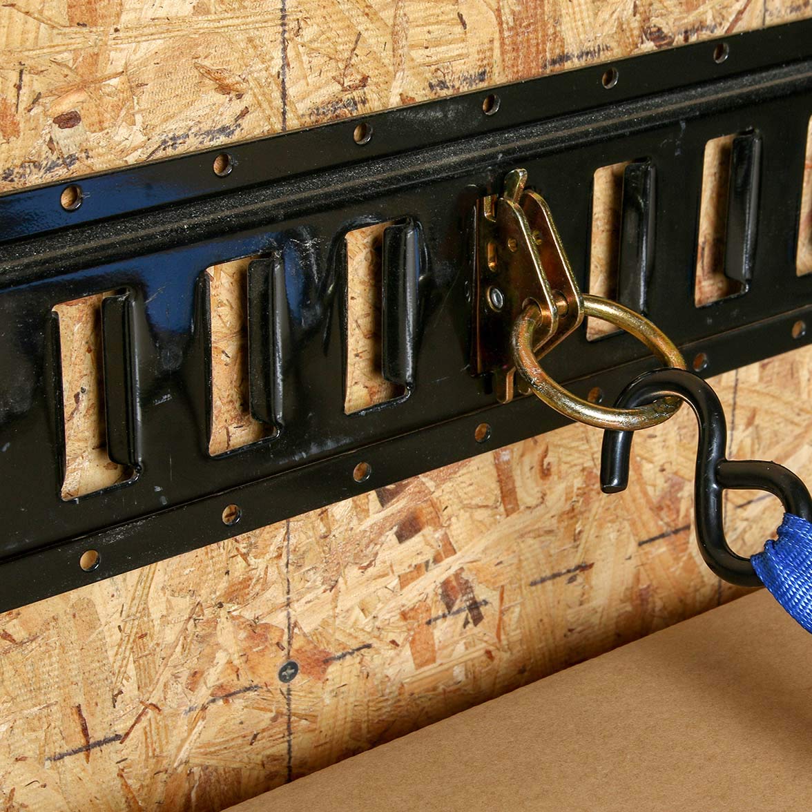 Two 4ft E Track TieDown Rail, Black Powder Coated Steel ETrack