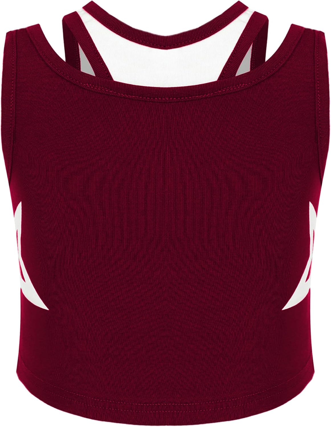 TTAO Little Girls Sports Bra Sleeveless Double Strap Crop Top for Summer Yoga Practice