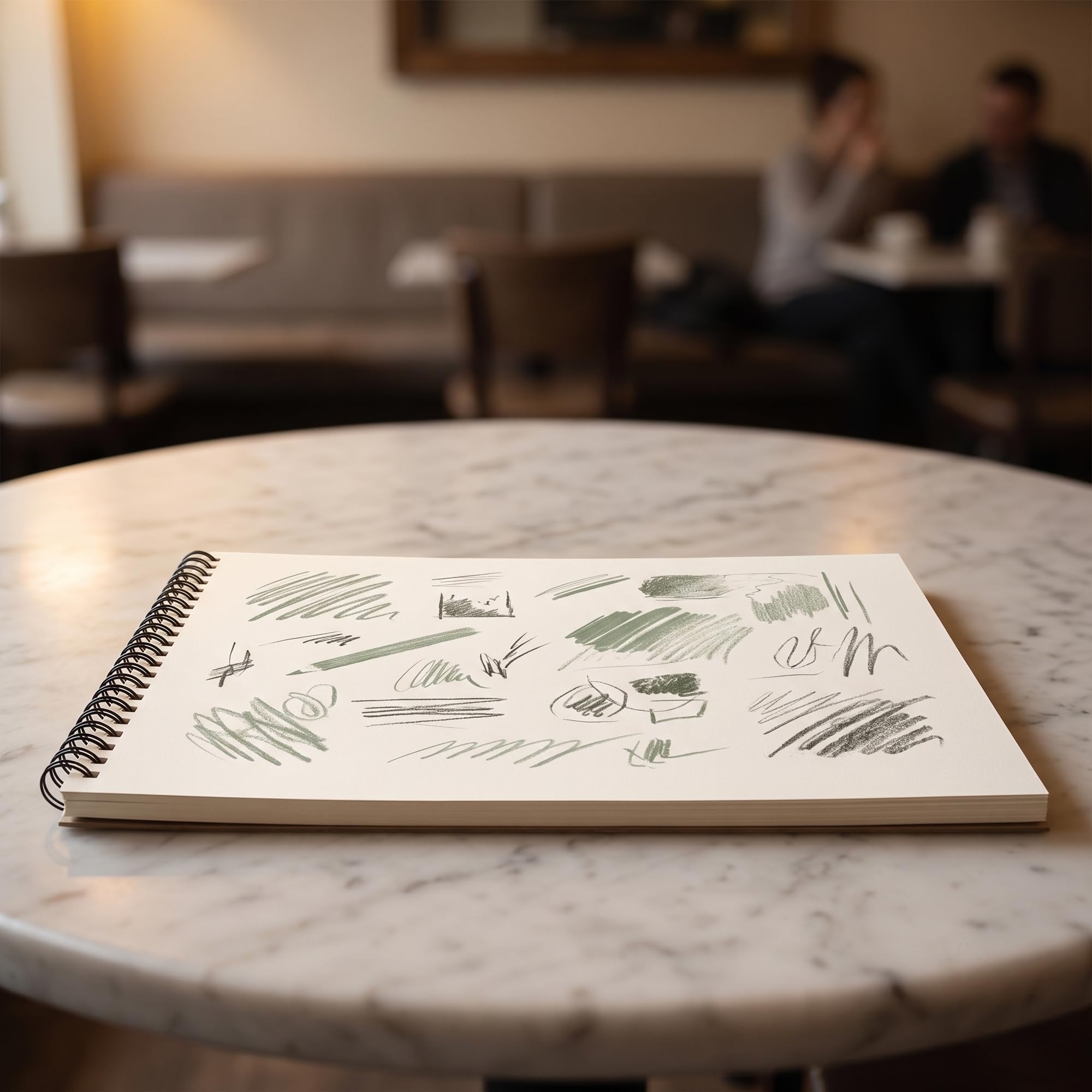 MUKCHAP Spiral-Skizzenbuch, A4, 160 g/m², gebunden, Hardcover, Querformat, 30 Blatt/60 Seiten, Kraft-Zeichenblock für Hochformat, Malerei, 8 Stück