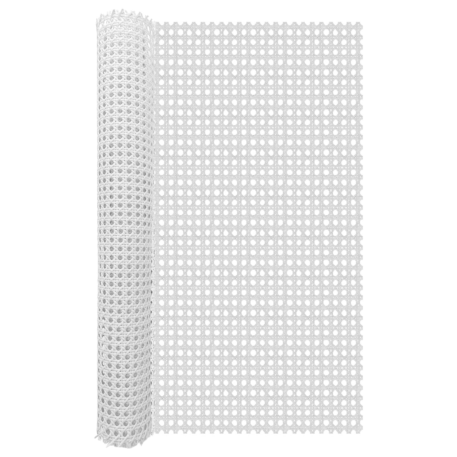 Selliner White 24In X 3.3Ft Waterproof Pe Synthetic Rattan Cane Webbing Roll