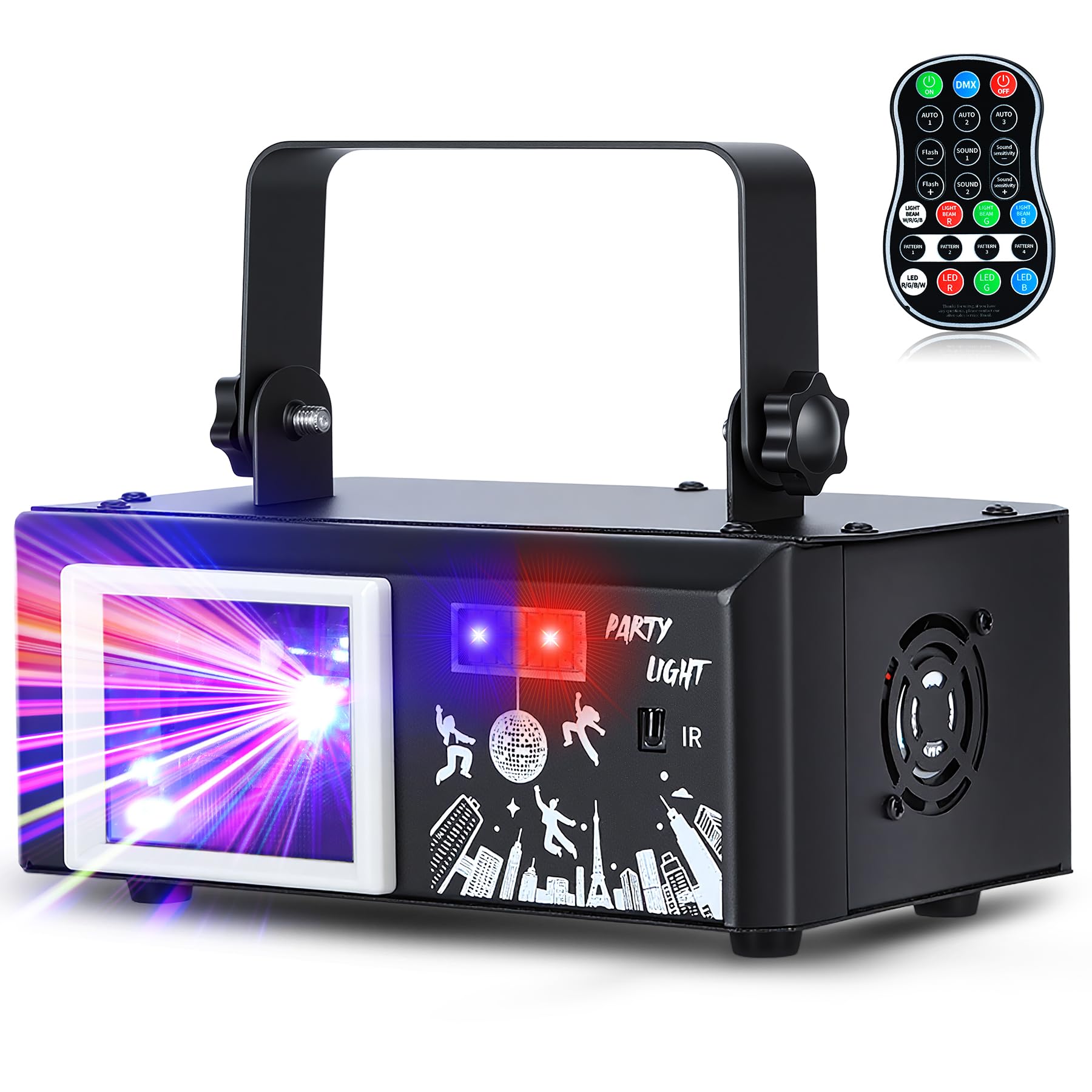 Proiettore Laser LED Per Feste Con Attivazione Sonora &ndash; Luce Disco E DJ