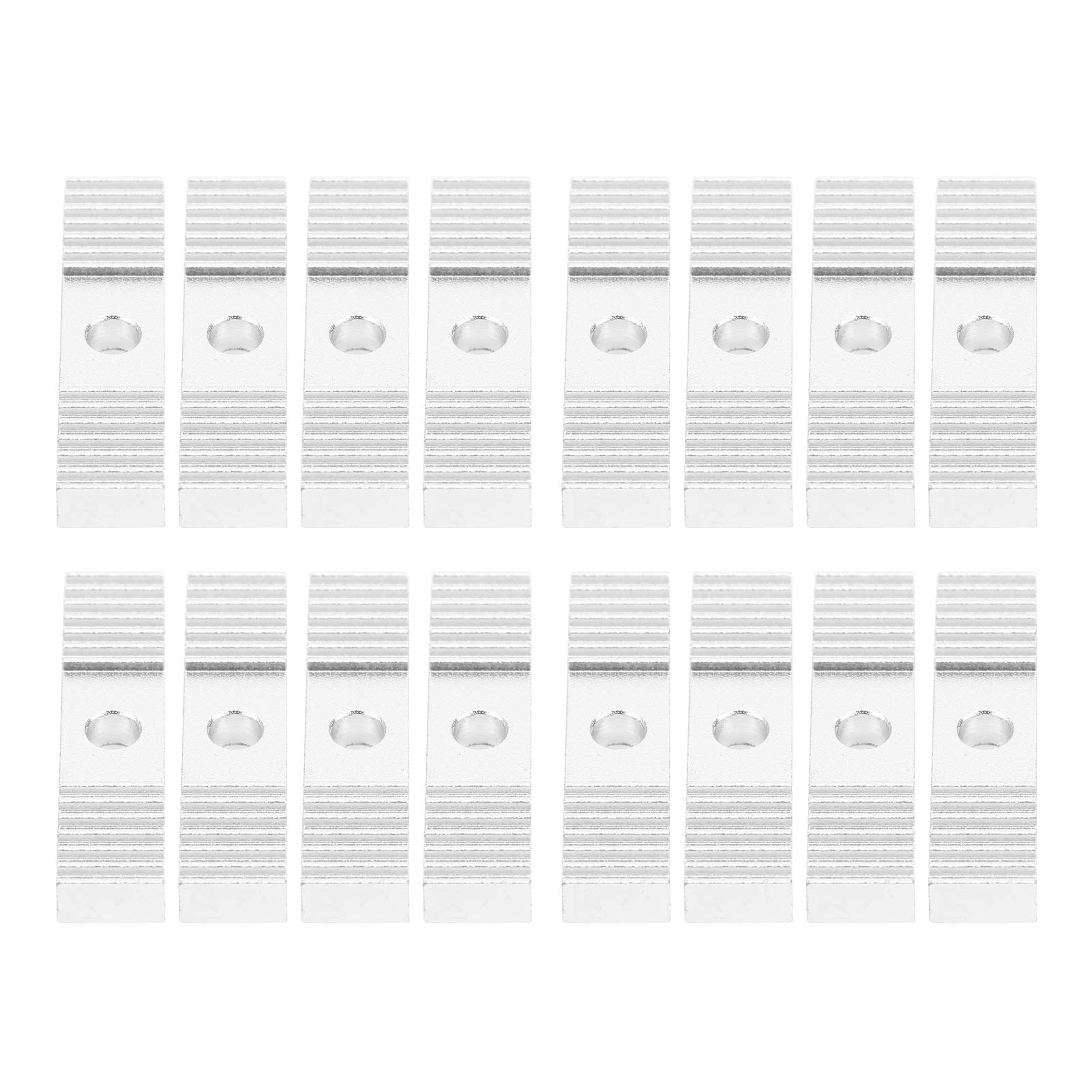 16Pcs GT2 Timing Belt Fixing Piece, Aluminum Alloy Oxidation Treatment, Timing Belt Aluminum Gear Clamp Mount Block 9X40mm for 3D Printers-picture-24