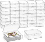 8PCS Playing Card Case Clear Plastic Gaming Game Card Case Holder Organizer, Small Card Box Hard Plastic Card Storage Box, Empty Trading Card Storage Box Compatible with Baseball Football Sports Cards
