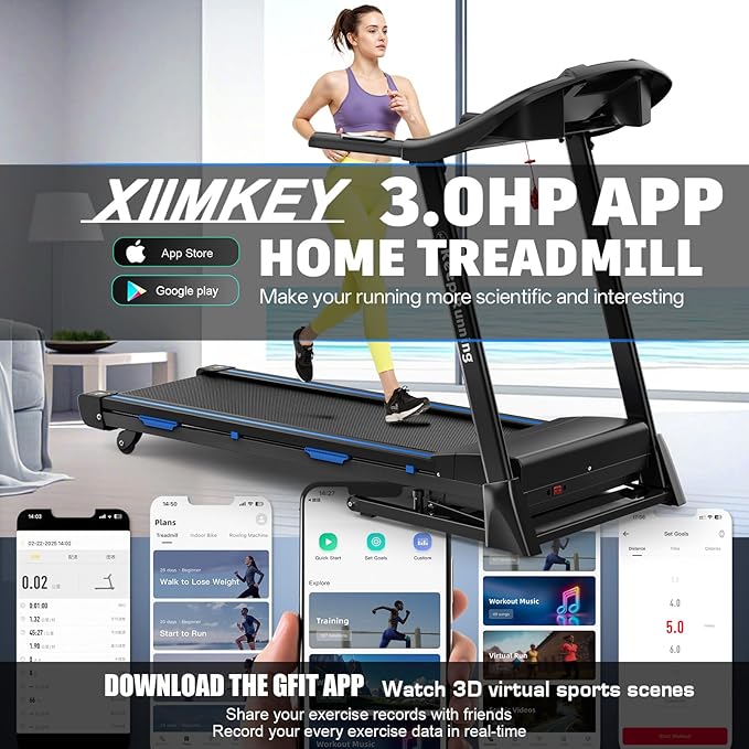 Caminadora Eléctrica Plegable 3 hp Inclinación 15% Negro miniatura 4