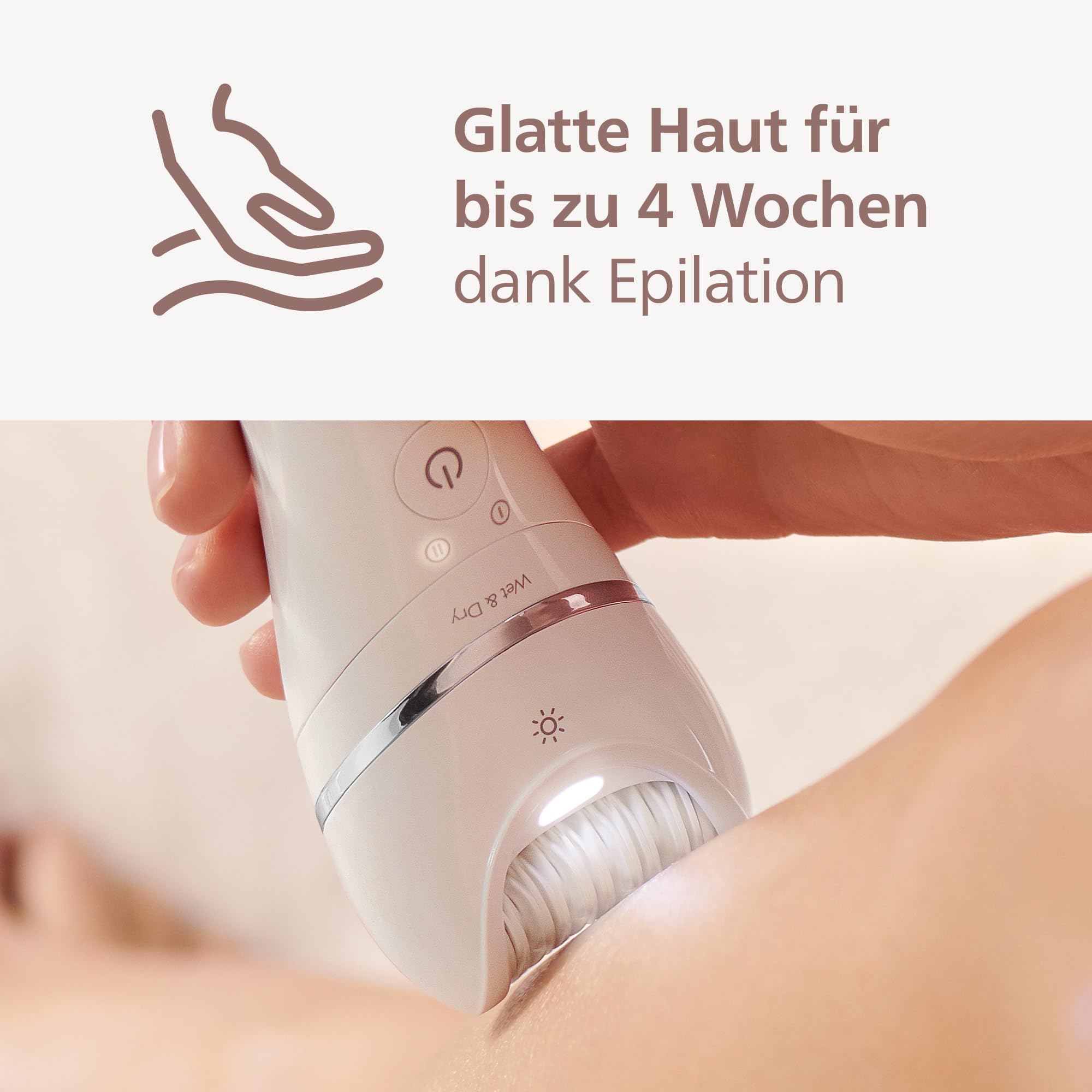 Philips Series 9000 Beauty Set BRE770/92 kabelloser Epilierer nass trocken 6 Zubehörteile