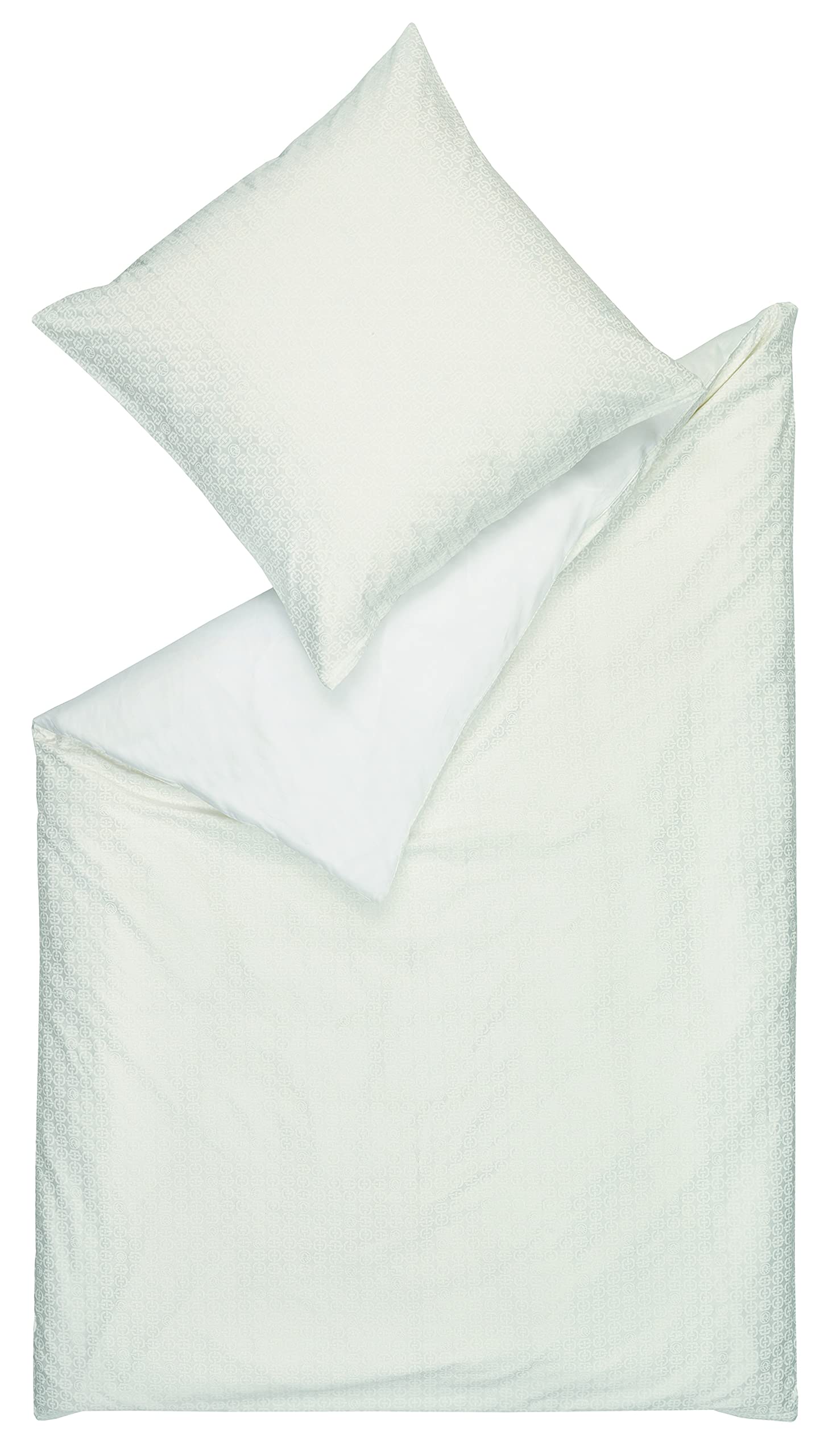 SPORTALM Ropa de cama de 140 x 200 cm, 2 piezas, juego de ropa de cama en calidad satinada, almohada de 80 x 80 cm, funda nórdica blanca, 100% algodón