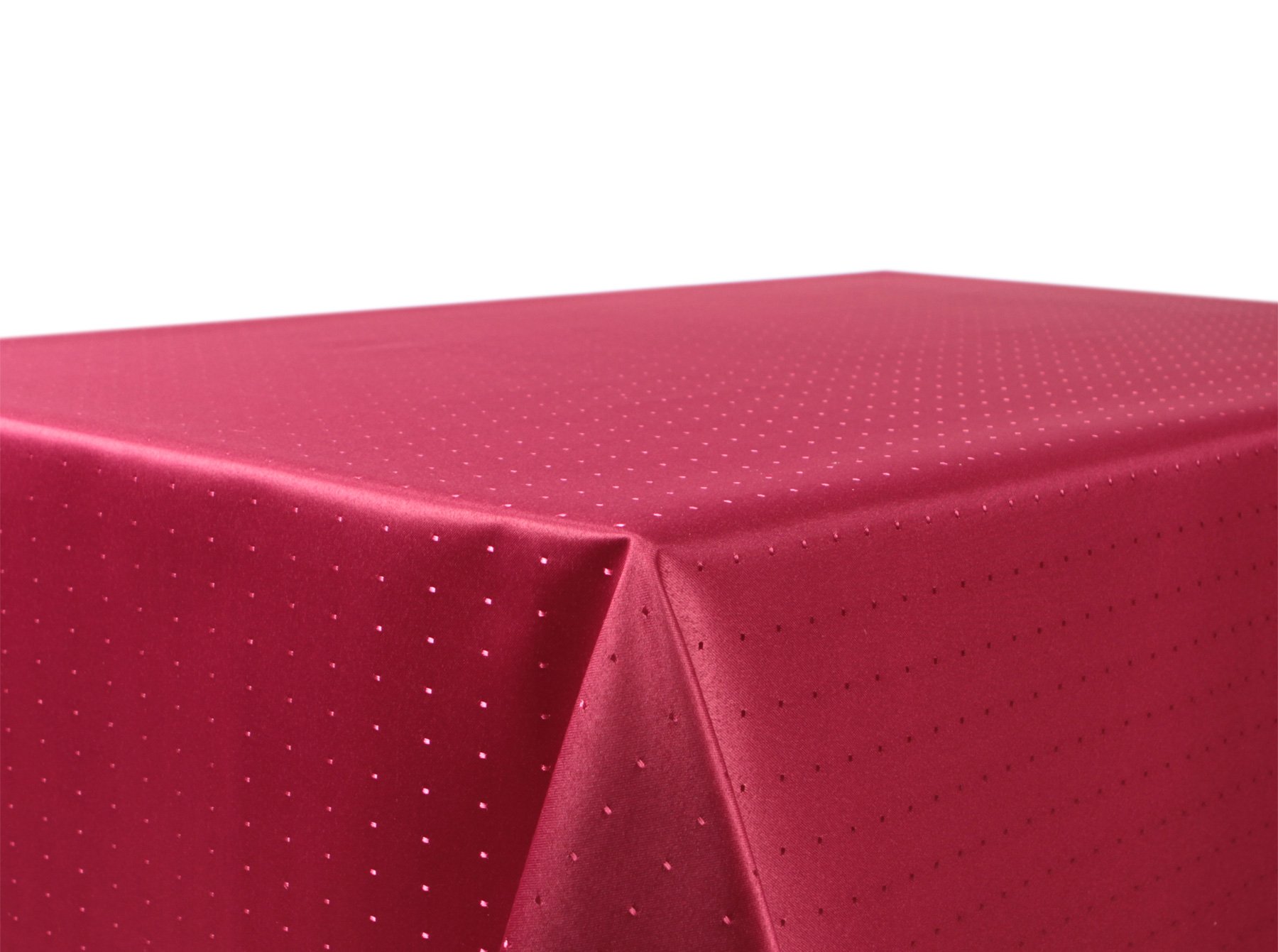 BEAUTEX Nappe à pois damassés - Infroissable - Anti-taches et facile d'entretien - Nappe rectangulaire - 130 x 300 cm - Bordeaux