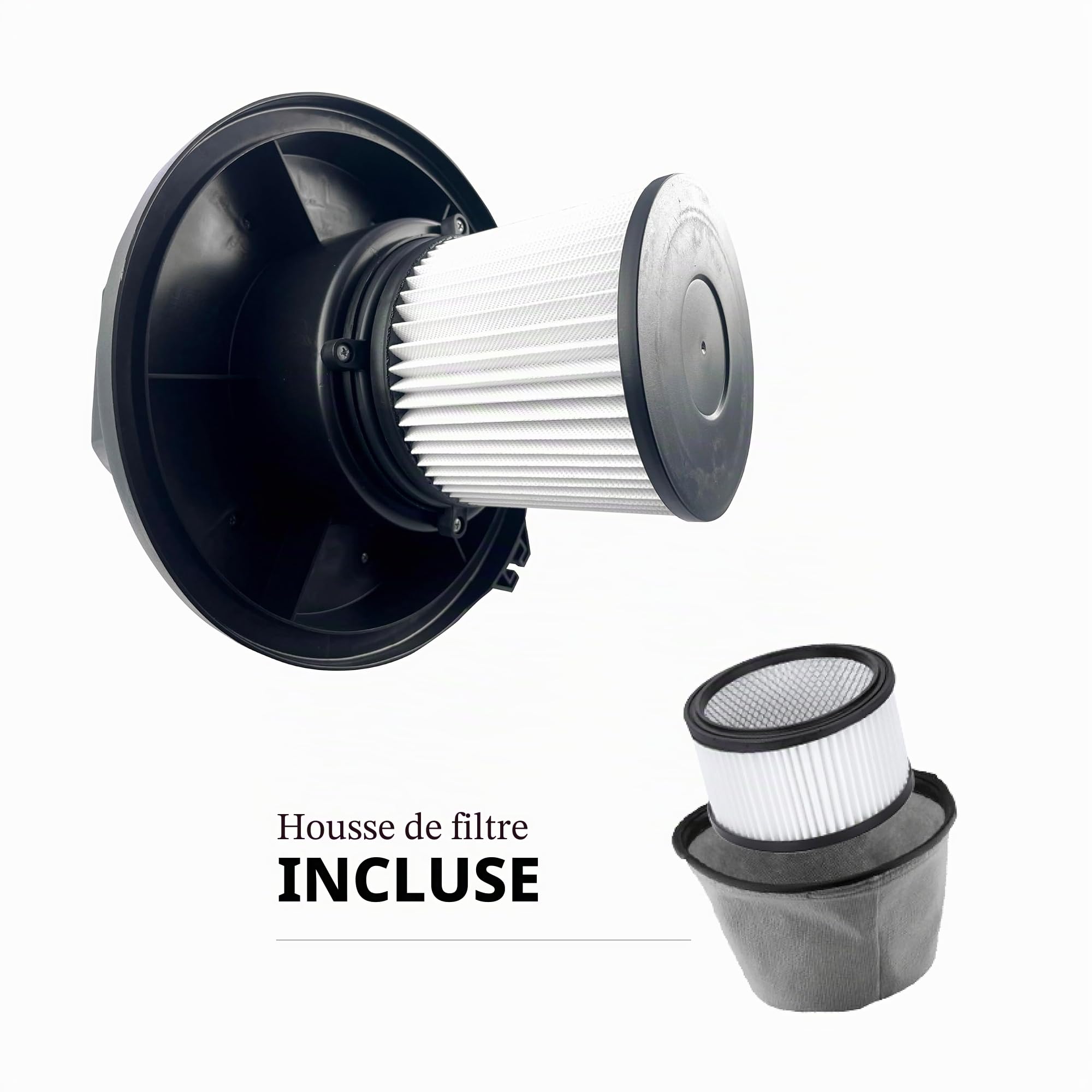 Bikain - Aspirateur Eau et Poussiere et Cendres - 1200W Haute Puissance - Fonction Souffleur - 20 litres - Aspirateur a Eau et Sec avec Roues - pour Tapisseries, Voiture, Sols et Extérieurs