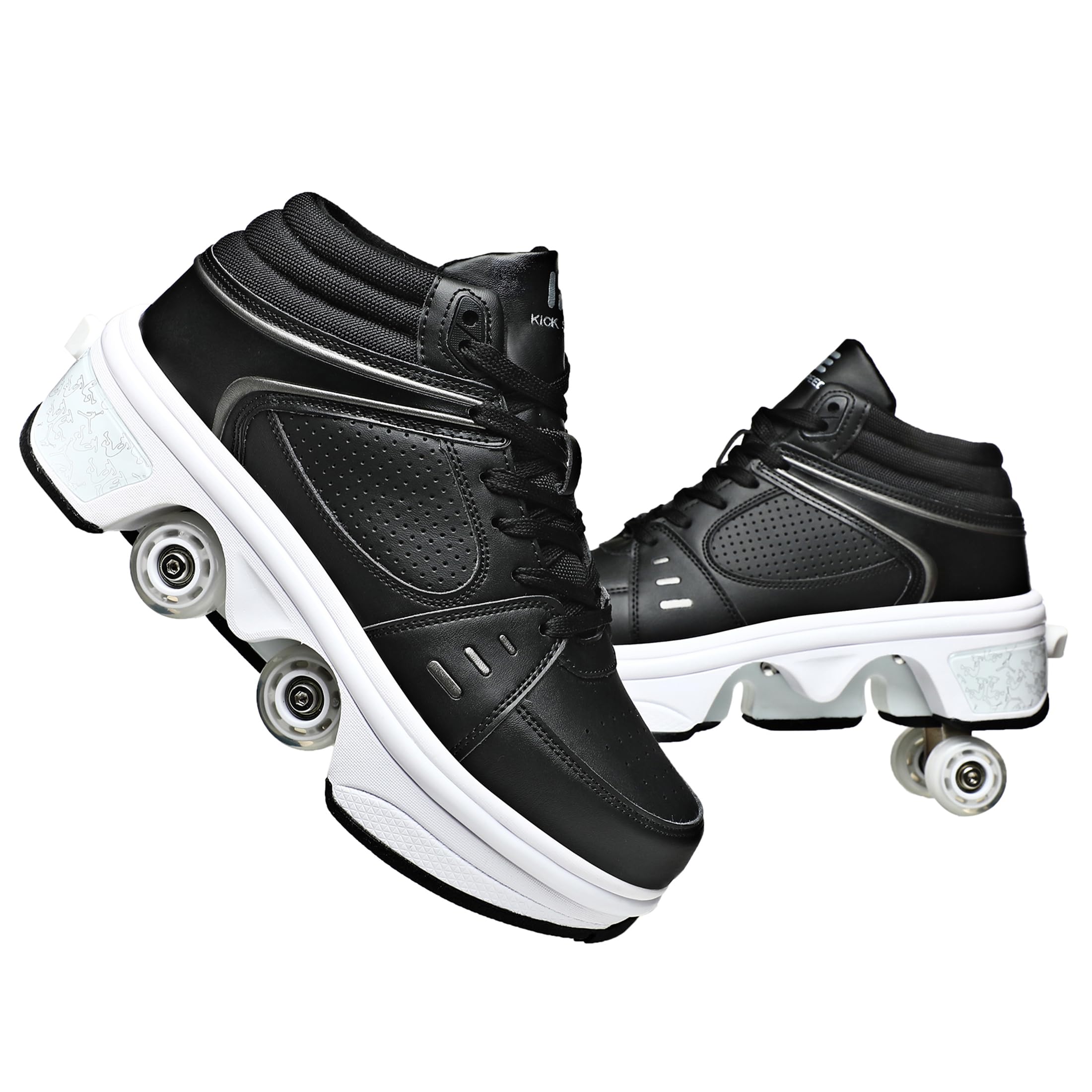 Deformation Roller Skates for Boys and Girls Roller Shoes for Adults Automatic Walking Shoes with Invisible Wheels Best Gift for Party Birthday Christmas